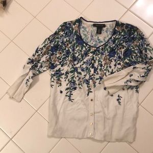 WHBM Floral cardigan